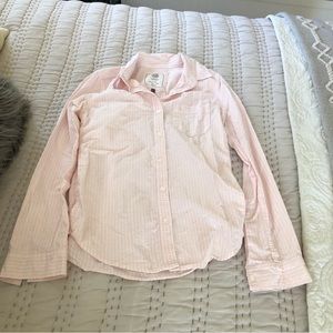 SO Pink & White Striped Button-Down Shirt